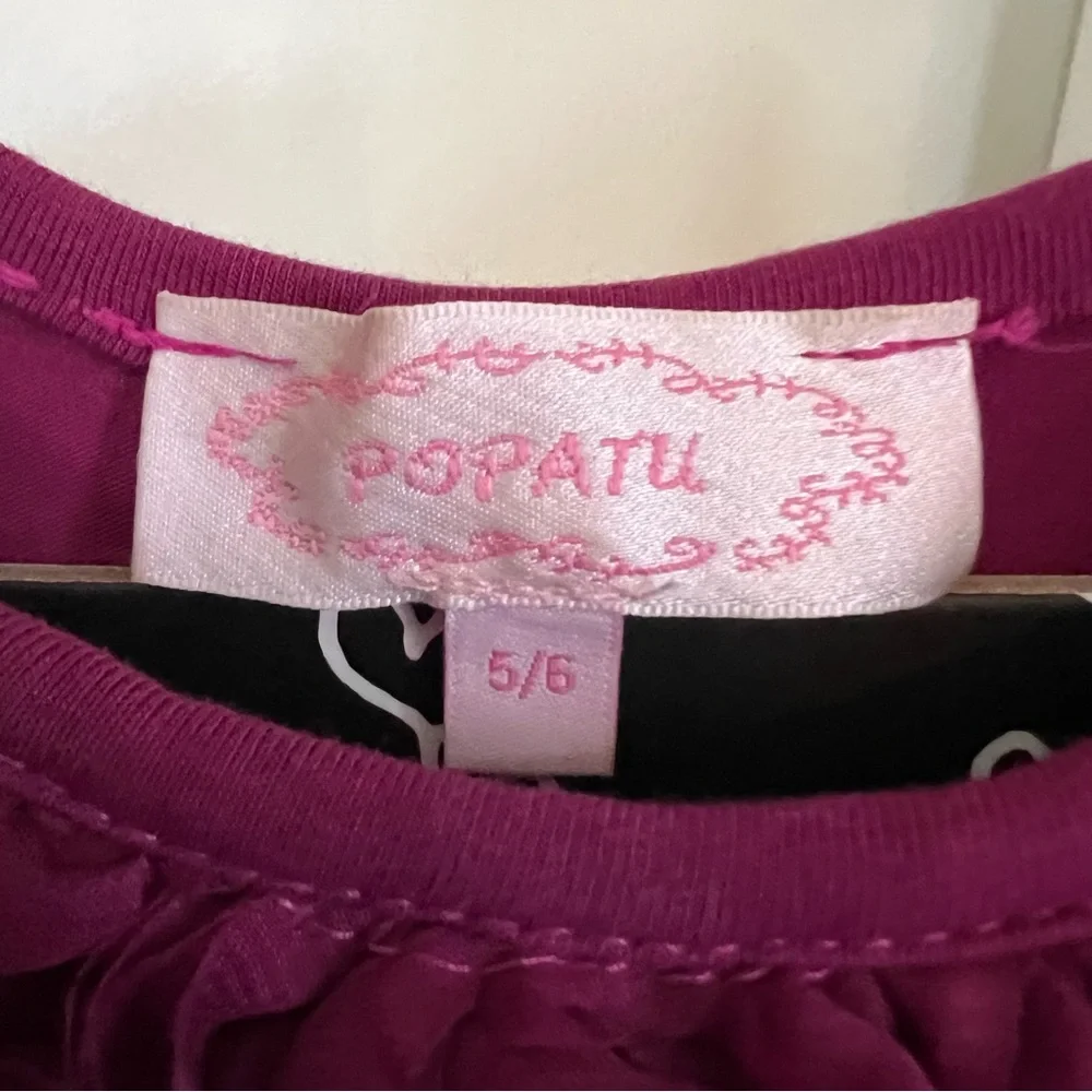 Popatu Baby Girls Purple Ruffle Dress Size 5/6